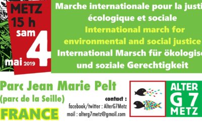 [Climat] Alter G7 à Metz : 4 mai – marche internationale pour la Justice écologique et sociale