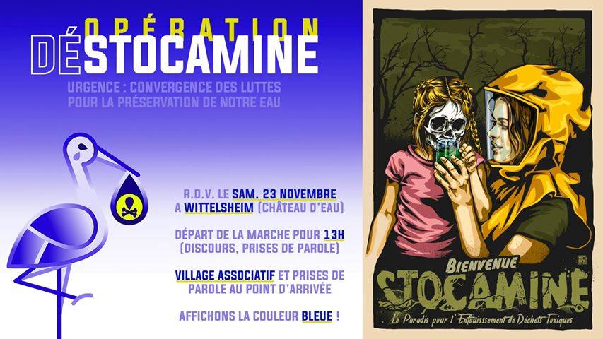 Stocamine : rassemblement 23 nov 2019 à Wittelsheim