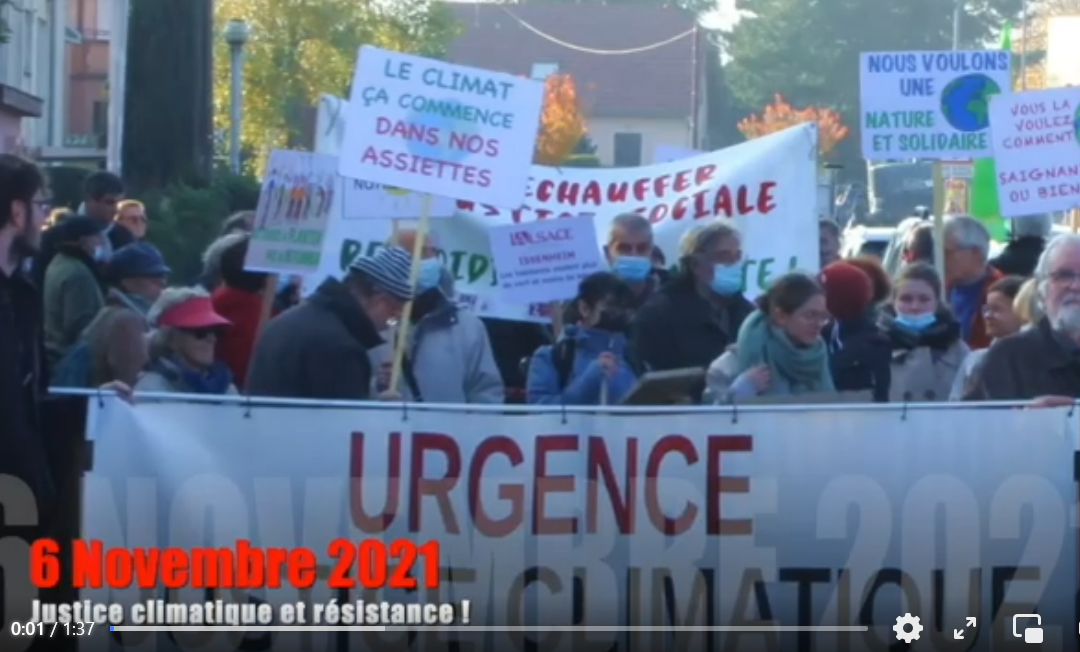 Marche climat à Issenheim et mobilisation contre la bétonnisation